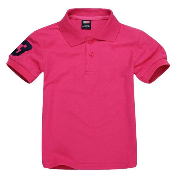 

Kids T-Shirt Designer Polo Baby Boy Girls Shirts Embroidery Horse Clothing Children Polos Shirt, Blue
