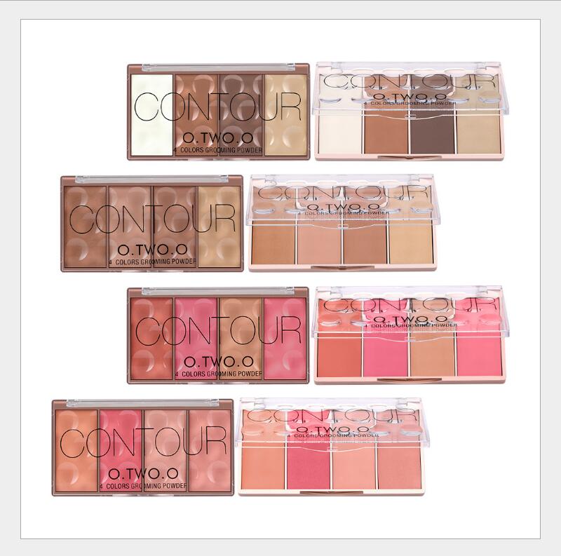 

O.TWO.O ContourN Bronzer Palette Face Shading Grooming Powder Makeup 4 Colors Long-Lasting Make Up Contouring Cosmetics