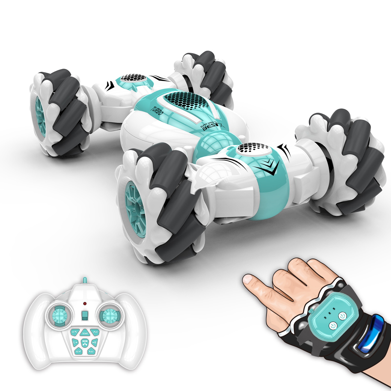 

S-012 RC Stunt Car Remote Control Watch Gesture Sensor Electric Toy Cars 2.4GHz 4WD Rotation Gift for Kids Boys Birthday