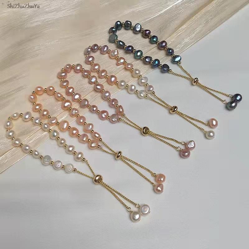 

Charm Bracelets A Variety Of Natural Balot Special-shaped Freshwater Pearl Can Be Adjusted, Elegant And Exquisite Women's Jewelry