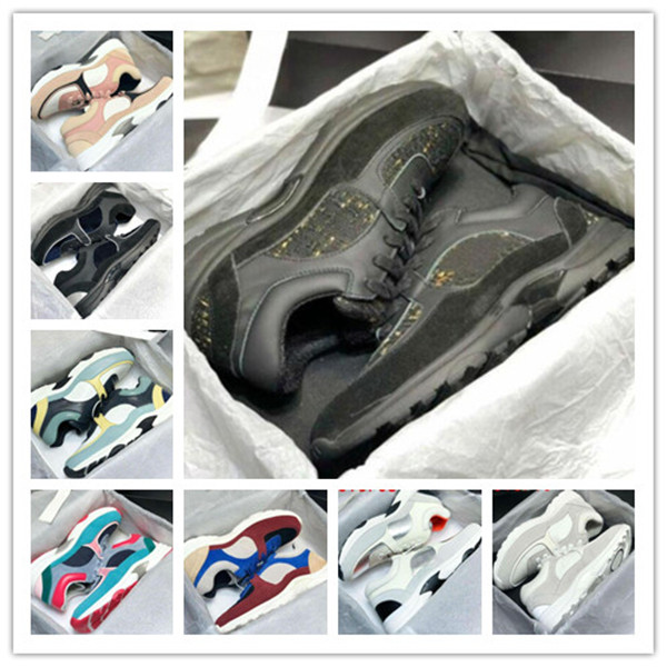 

2021 More colors designers luxury sneaker men women reflective casual shoes Genuine Leather sneakers party velvet calfskin mixed fiber top quality shoe 36-45