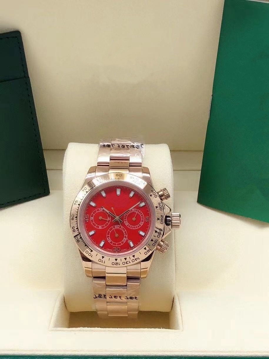 

Men's 40mm fashion business watch automatic mechanical stainless steel case strap montre de luxe wristwatch