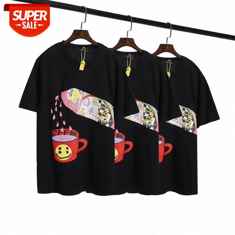 

Tide brand men and women the same CPFM creative four-eye fruit smiling face cartoon printing high street loose short-sleeved t-shirt #zm8N, White;black