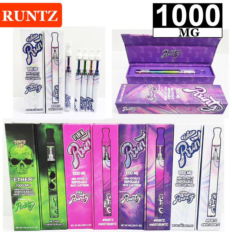 

Runtz E Cigarette Kit Rechargeable Disposable Vape Pen 240mAh Battery 1.0ml Empty Cartridges Thick Oil Vaporizer Plastic Packaging Gift Boxes, Multi colors