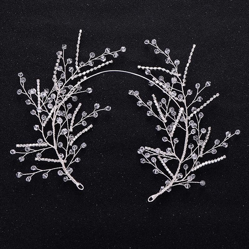 

Hair Clips & Barrettes Trendy Silver Color Headdress Wedding Crystal Accessories Rhinestone Headband Bridal Ornaments Handmade Tiara, Golden;silver