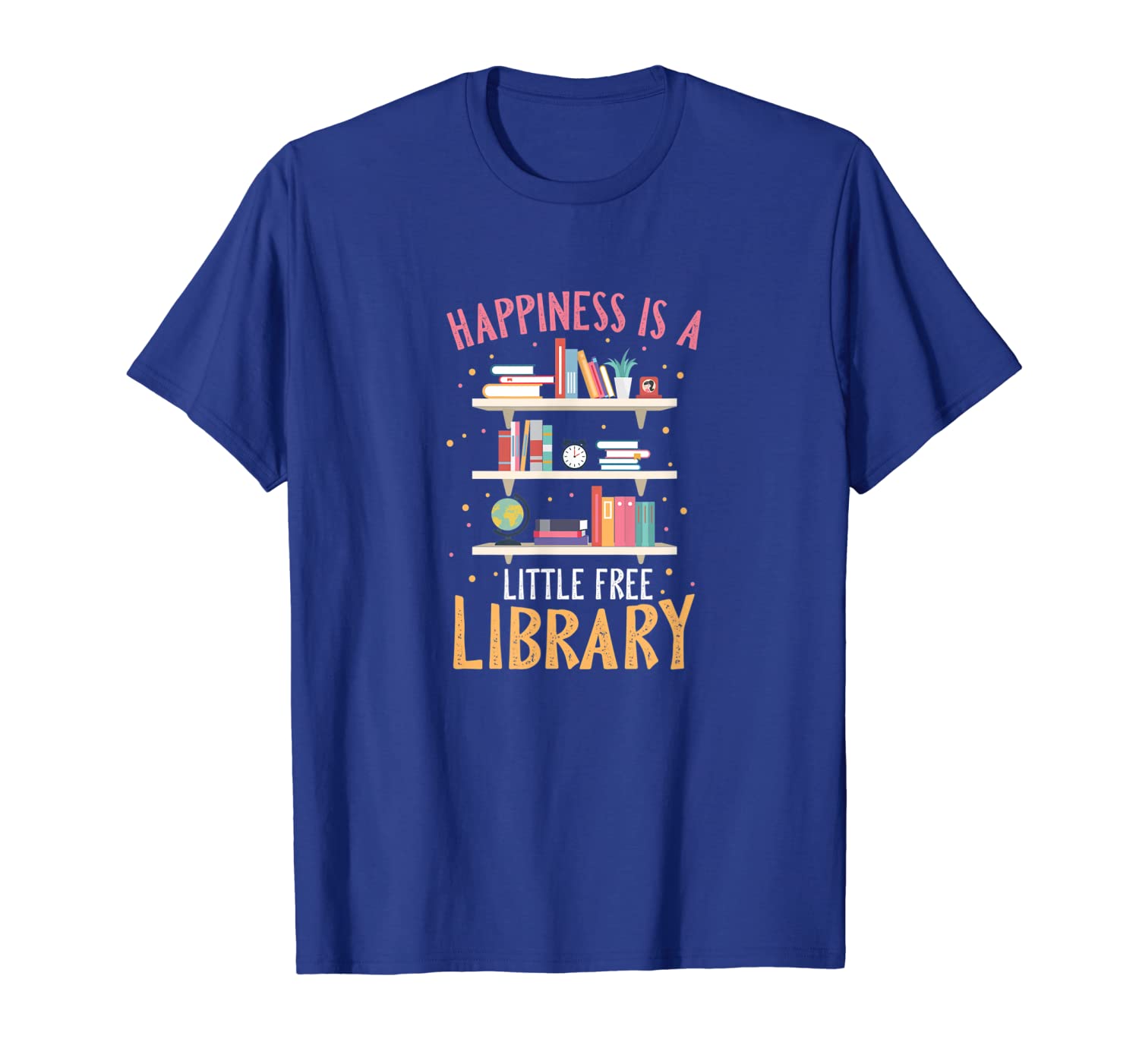 

happiness is a little library bookworm reading t shirt, White;black