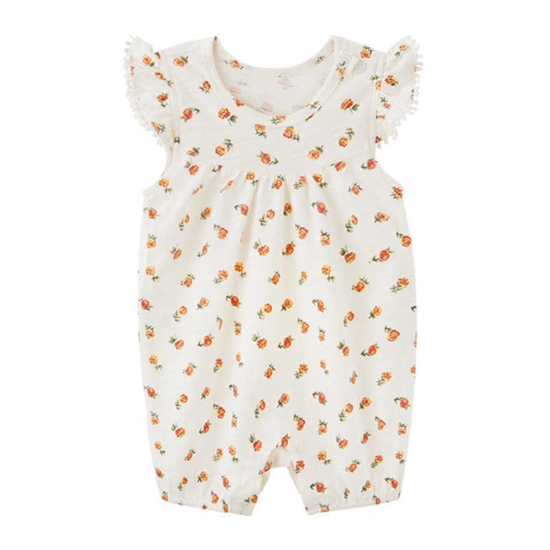 

Baywell Floral Printed born Baby Girl Rompers Summer Infant Toddler Girls Clothing Cotton Sleeveless Jumpsuit Playsuit 210722