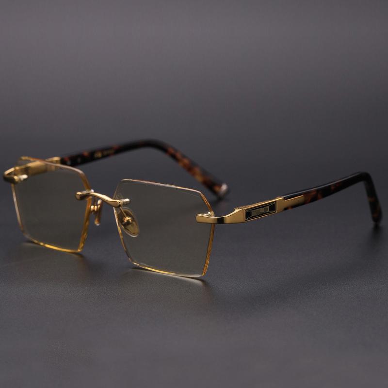 

Sunglasses Rimless Glass Man Woman Natural Crystal Stone Glasses Vintage Acetate Frame Anti Eye Dry Scratch Top Quality