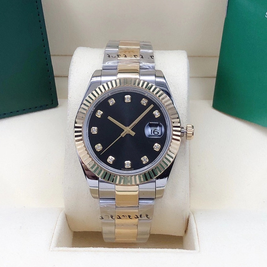 

Automatic Mechanical Mens Watches Diamond Dial Stainless Steel Luxury Fashion Business Watch montre homme, Customize