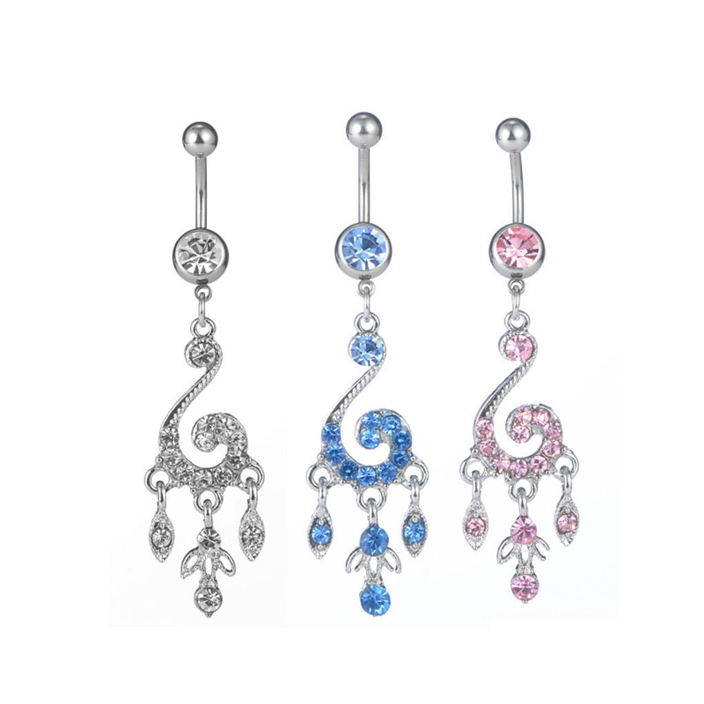 

D0886 Belly Navel Button Ring Mix Colors