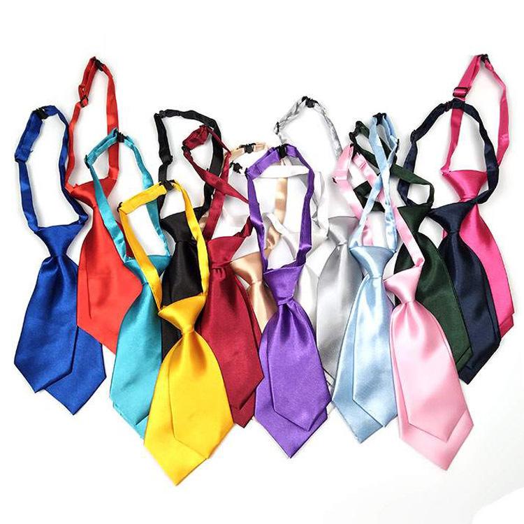 

Bow Ties 20*7cm Baby's Solid Pattern Double Layer Tie Kids Boys Girls Suit Accessories Neckties Pre-tied Korean Women Student, Black;gray