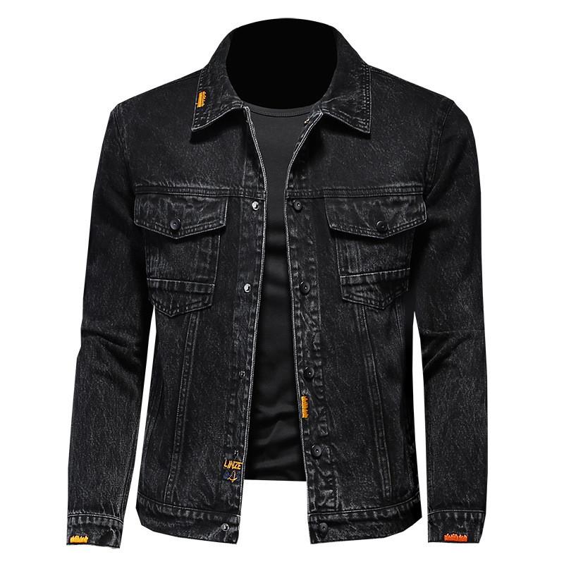 

Men's Jackets Spring Autumn Classic Denim High Quality Jeans Trucker Coat Washed Cowboy Tops Plus Size M-5XL, Black;brown