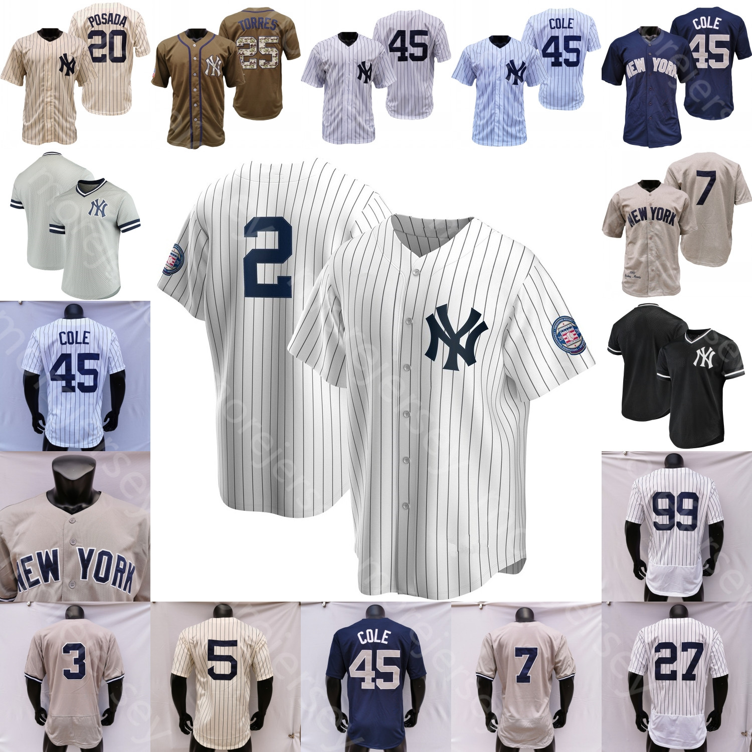 

2021 Baseball Jersey Kyle Higashioka Jay Bruce Clint Frazier Gardner Hicks Mike Tauchman Boone Jameson Taillon Severino Andujar Voit Cessa G, Blue;black