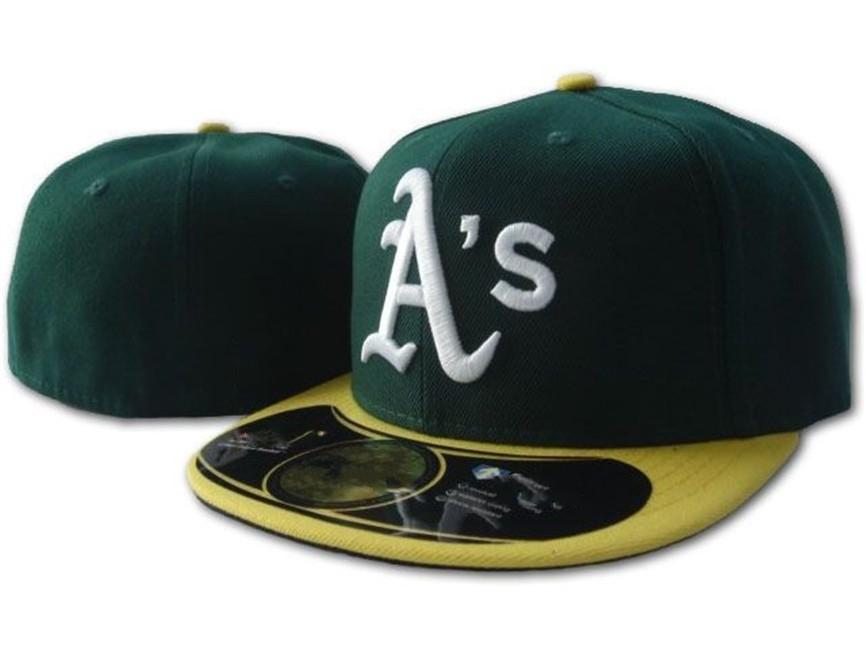 

2021 Oakland City Men's Team Baseball Full Closed Caps Summer Green Color A's letter gorras bones Men Women Casual Outdoor Sport F, Blue;gray