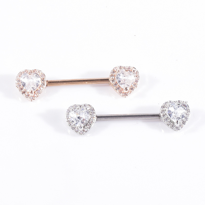 

Stainless Steel Sexy Nipple Rings Heart Shaped Jewelry