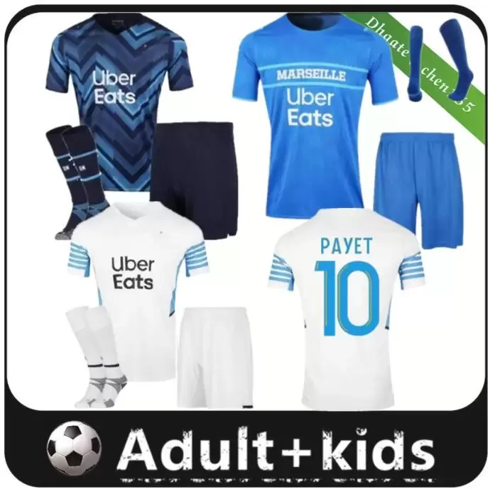 

Adult kids kit 21 22 Marseille Soccer Jerseys Olympique de WHITE SPECIAL Milik om Africa 2022 2021 Payet Thaufin Benedetto Football JERSEY MenBALR Fourth men Shirt, 2122 home
