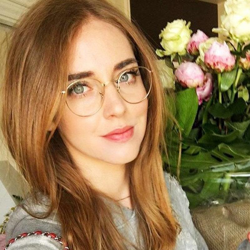 Sunglasses Fashion Blue Light Glasses Retro Metal Frame Anti Ray Computer Women Men Vintage Designer Round