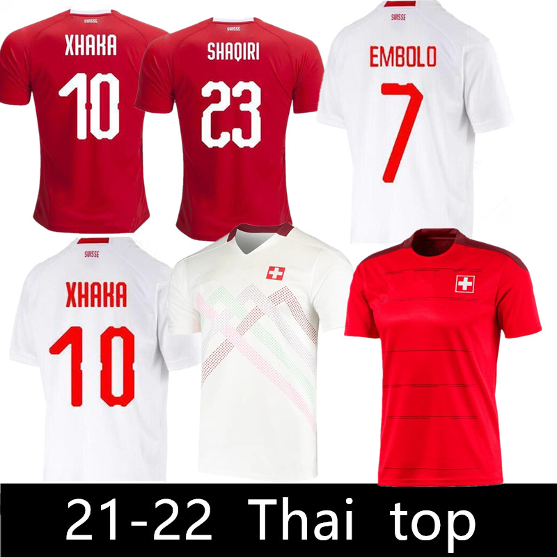

Switzerland Home Away Soccer Jersey 20 21 SEFEROVIC EMBOLO AKANJI ZAKARIAXHAHA football shirt men tshirts, Black;yellow