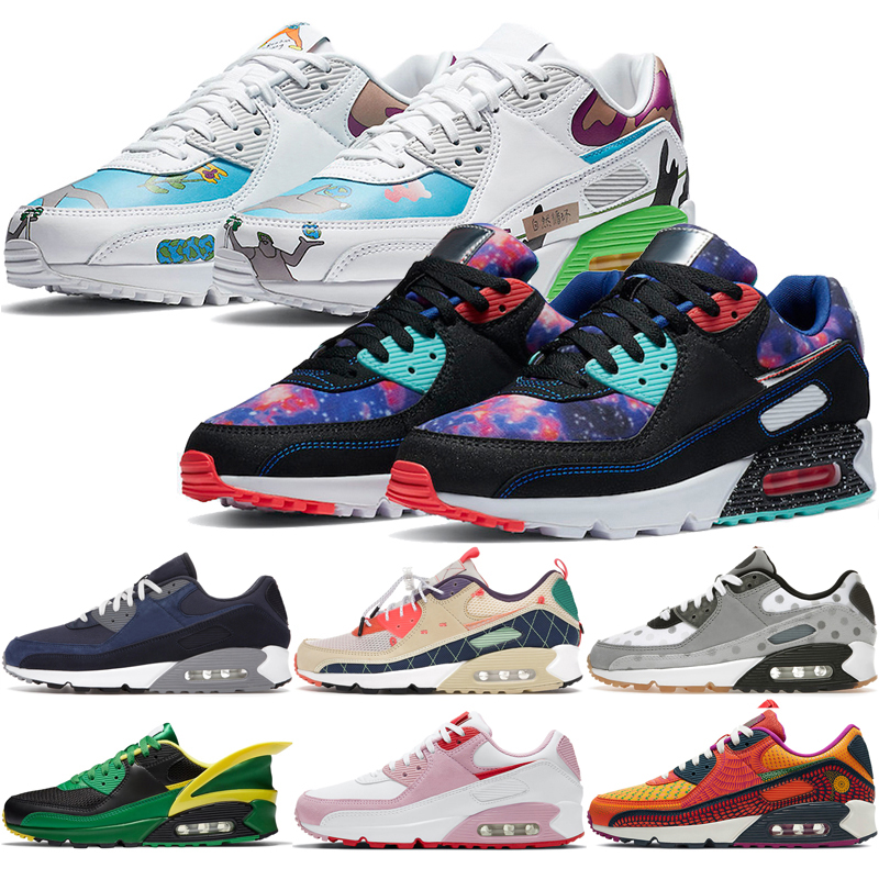 

90 FlyEase NRG Bacon Worldwide Men's Running Shoes US12.5 EUR47 90s Triple Black White Duck Camo Trail Team Gold Valentines Day Pink Women Sneakers