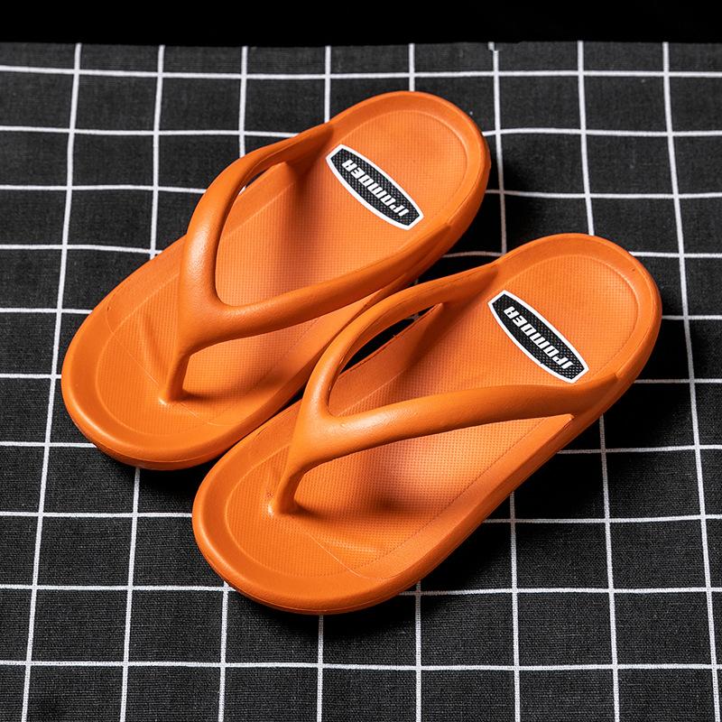 

Slippers Men's And Women's Summer Couple Thick Bottom Clip Feet Cool Non-slip EVA Home Fashion Flip-flops Shoes Woman, Black