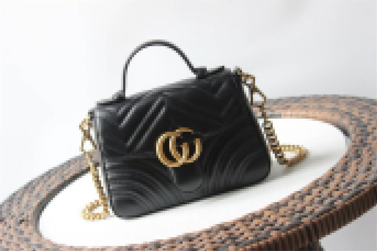 

Luxury Matelasse Medium Marmont Top Handle Bag Black Size:21x15.5x8cm