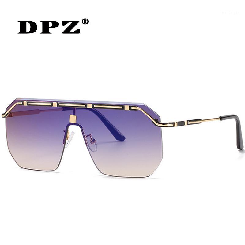 

Sunglasses 2021 Oversized Fashion Square Frameless Integrated Goggles Men Glasses Metal Frame Shades For Women Gafas De Sol