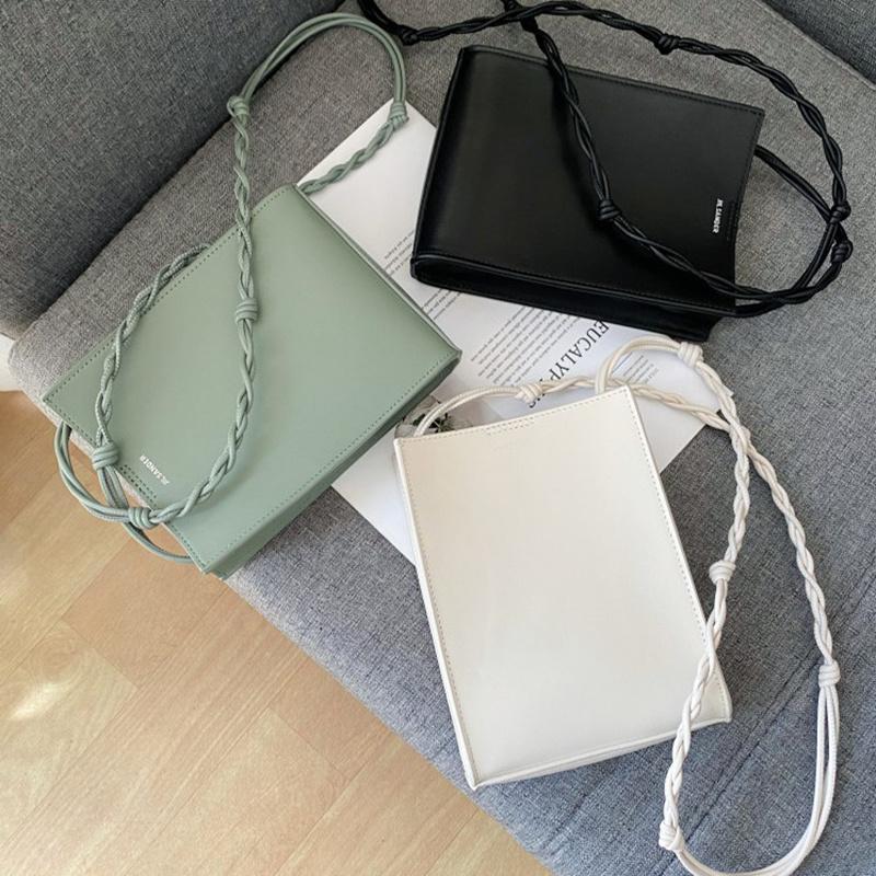 

Duffel Bags Single Shoulder Bag Braided Rope Cow Leather Mona Same Type Menger Lovely Small Women J1