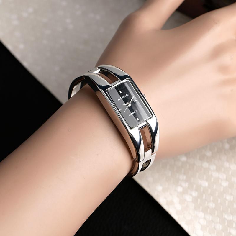 Wristwatches Ultra-thin Fashion Watch 2021 Women Bangle Stainless Steel Bracelet Watches Top Band Luxury Wristwatch-image-706294480