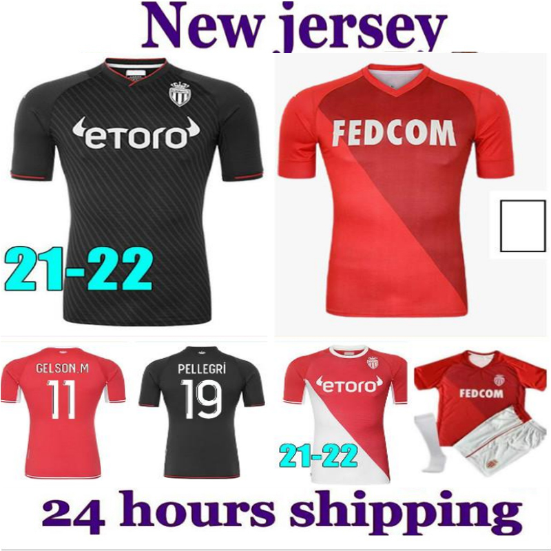 

2021 2022 AS MONACO SOCCER JERSEYS Volland JOVETIC maillots de foot Collector 21 22 B.BADIASHILE BEN YEDDER GELSON FABREAGS GOLOVIN men kids FOOTBALL SHIRT, Kid