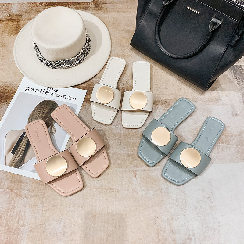 

Slippers Wear fashion slippers summer lazy trawl infrared flat bottom flip-flop 188-17 2STF, 1# shoe box