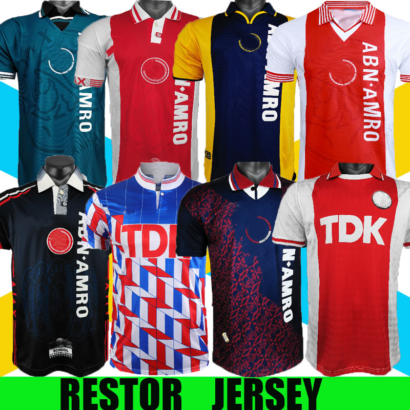 

retro soccer jersey 94 95 96 RIJKAARD KLUIVERT LITMANEN SEEDORF DAVIDS OVERMARS 04 05 football 1989 shirt BABEL 97 98 99 2000, Black;yellow
