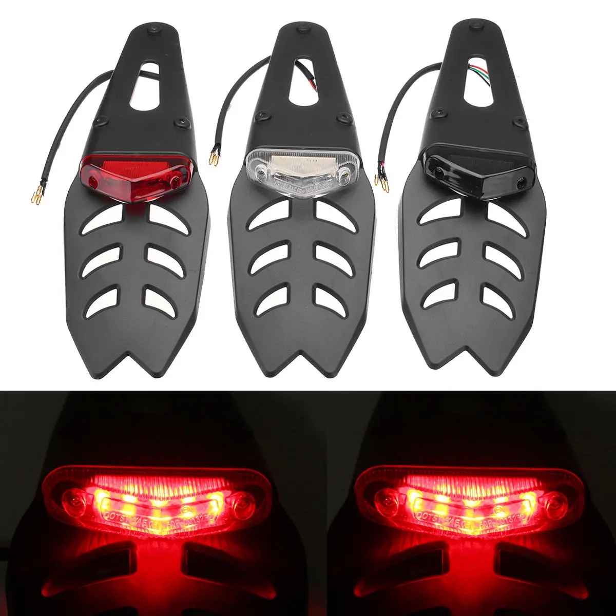 

12V Motorcycle Fender LED Brake Stop Rear Tail Turn Light Enduro Dirt Bike Lamp