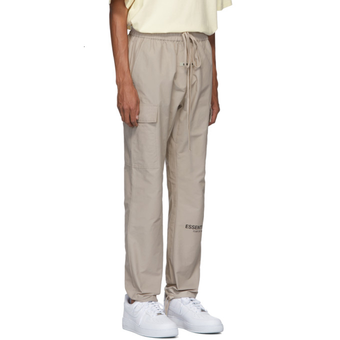

Fashion-Fear Off God FFOG ESSENTIALS Cargo Pants Couple Women And Mens Designer Fashion Trousers S-XL HFXHKZ009, Black