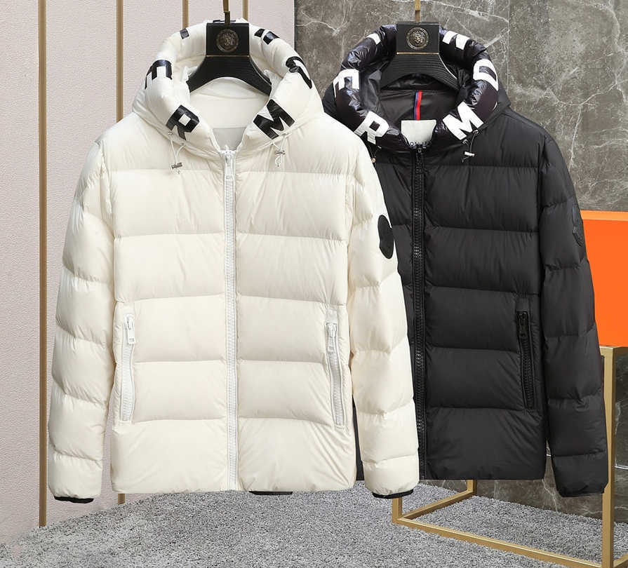 

Designer doudoune mens Down monclair Jacket Embroidered letters parkas womens Windproof Warm Solid Coat Jackets Women Coats Streetwear Homme, White