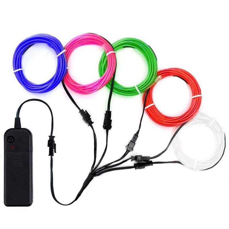 

Party Decoration Glow EL Wire Cable LED Neon Christmas Dance DIY Costumes Clothing Luminous Car Light Clothes Ball Rave 3m/5m