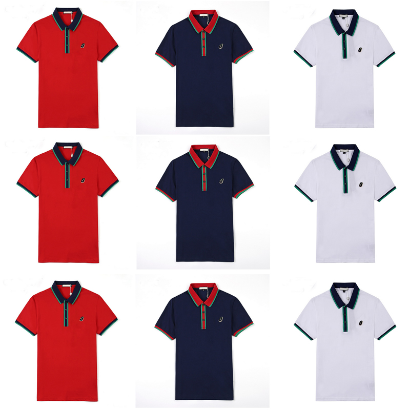 

21ss Polo shirts mens t-shirts fashion clothing Embroidery print letters Business short sleeve tee Skateboard Casual clothe size: M-3XL, White;black