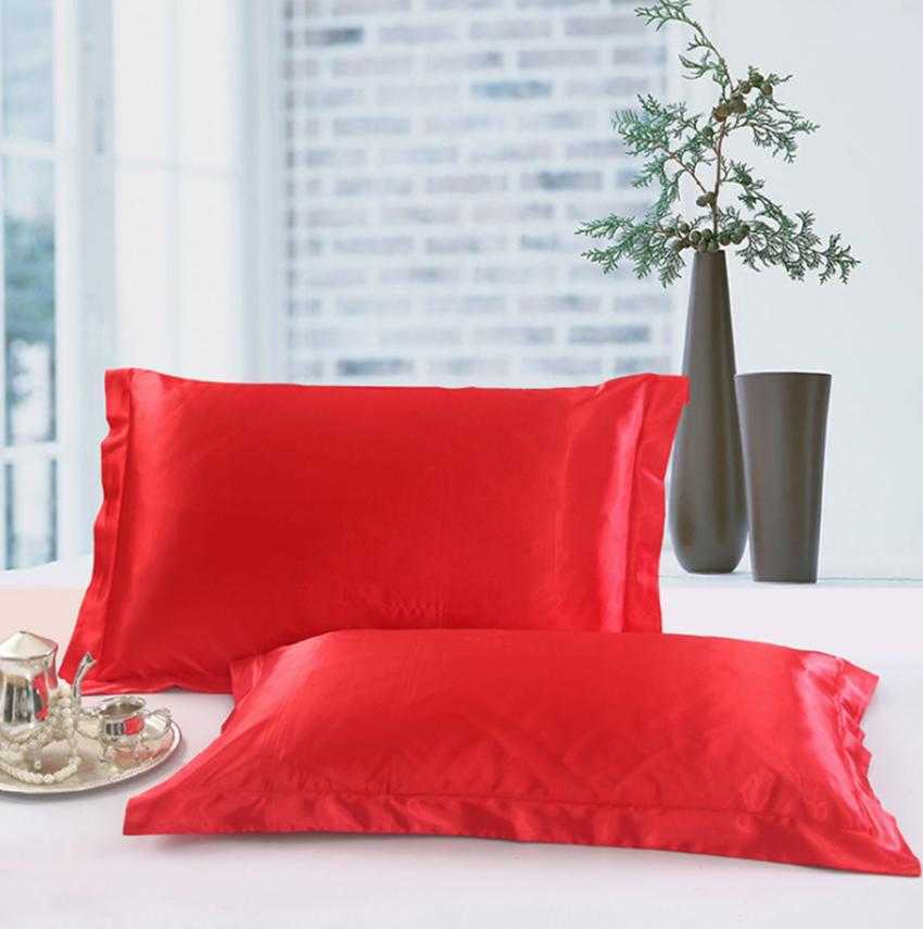 Solid Color Silk PillowCases Double Face Envelope Design Pillow Case High Quality Charmeuse Silk Satin Pillow Cover GGA100 