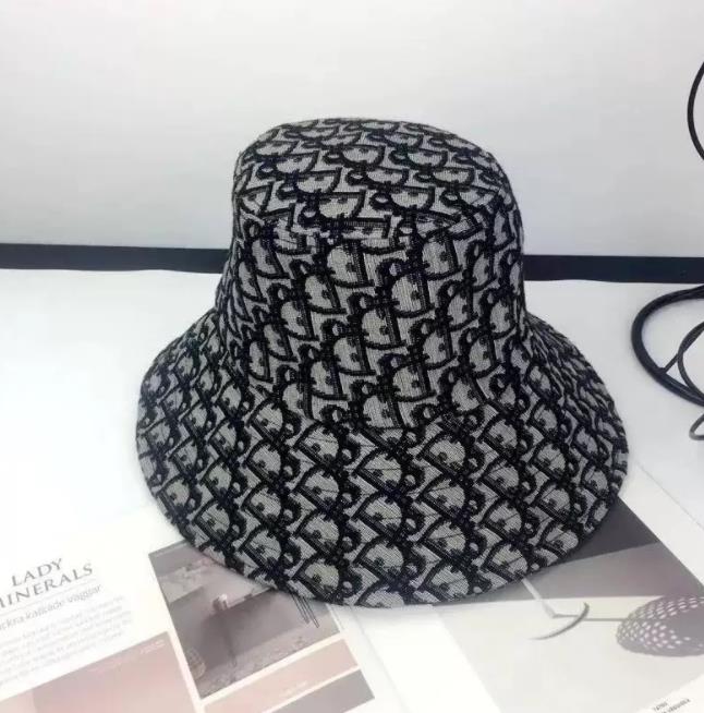 

beach Fashion Designer Letter Bucket Hat For Mens Womens Foldable Caps dark blue Fisherman Sun Visor stingy brim hats Folding ladies Bowler Cap, Customize