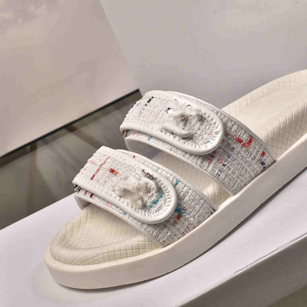 

Women's Summer Slippers Fashion Outer Wear Leather 2021 Travel All-match Flat Beach Sandals, Black