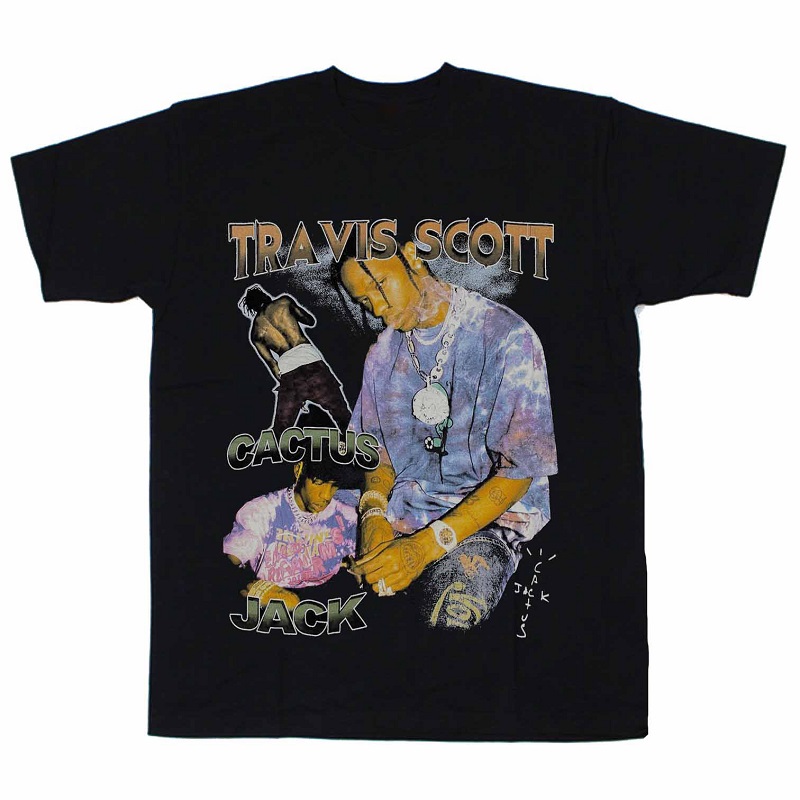 

2021 Spring Summer hip hop Cactus Rap Vintage Tee Skateboard Mens t shirt Women Street Casual Tshirt, White;black