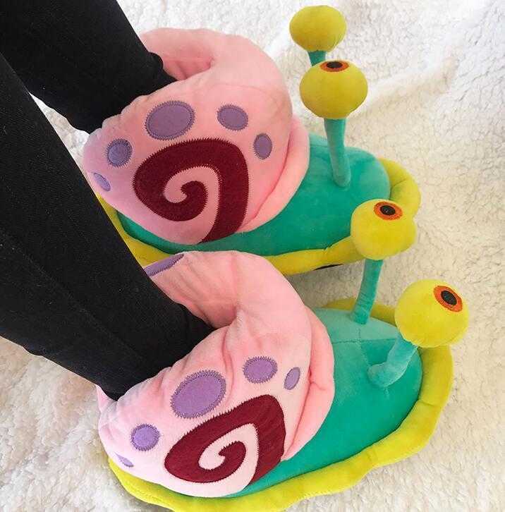 

sunny snail slipper winter warm shoes lovely family party shoes 201203, Black