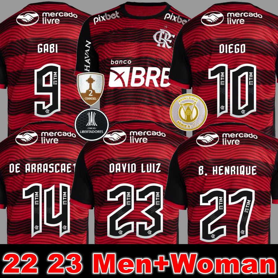 

Flamengo soccer jerseys 22 23 home away David Luiz DIEGO E.RIBEIRO GABI football shirts MEN Feminina Thiago Maia PEDRO DE ARRASCAETA Camisa 2022 2023 fans version, 22 23 home jersey
