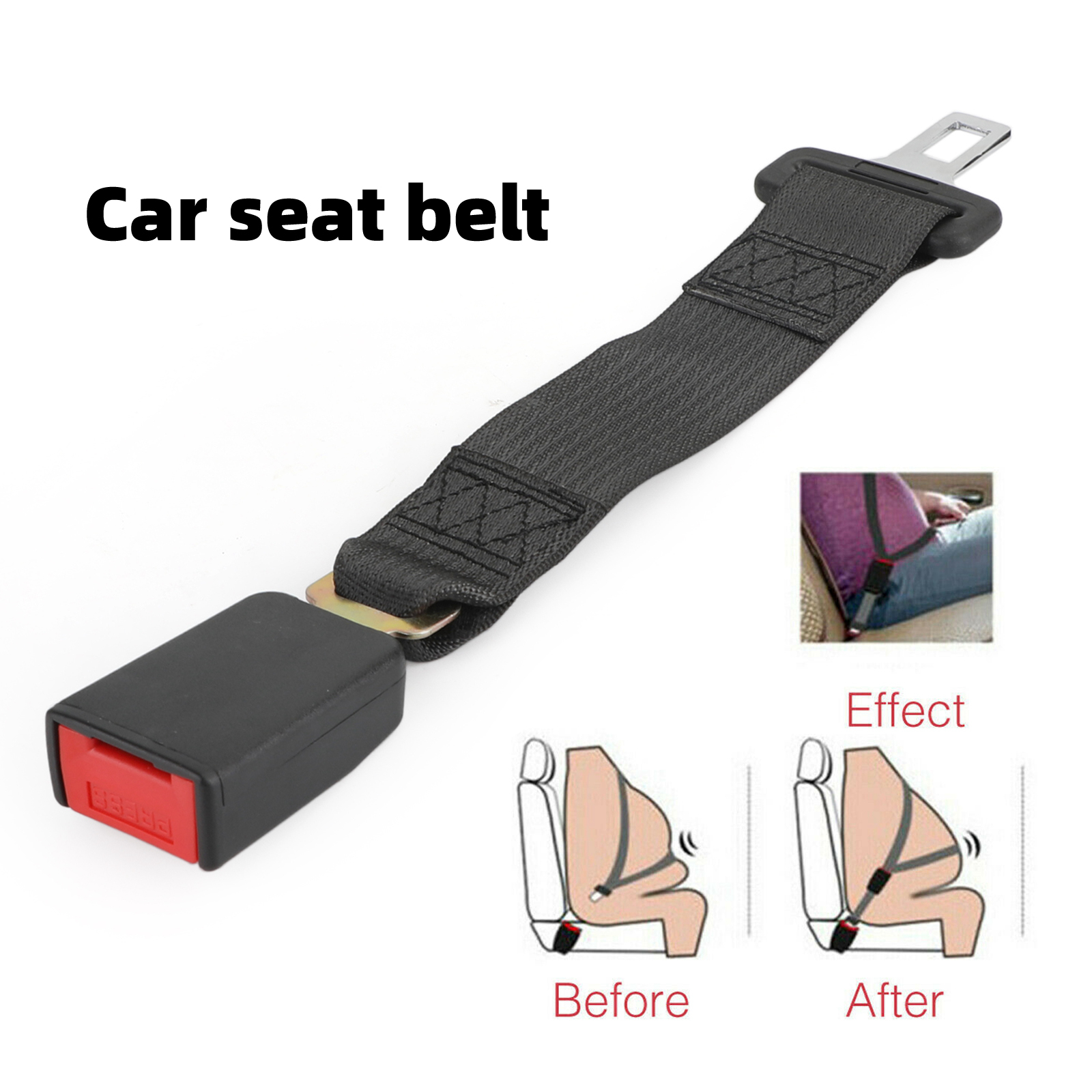 

Universal Car Vehicle Safety Seat Belt Extender Seatbelt Extension Strap Buckle