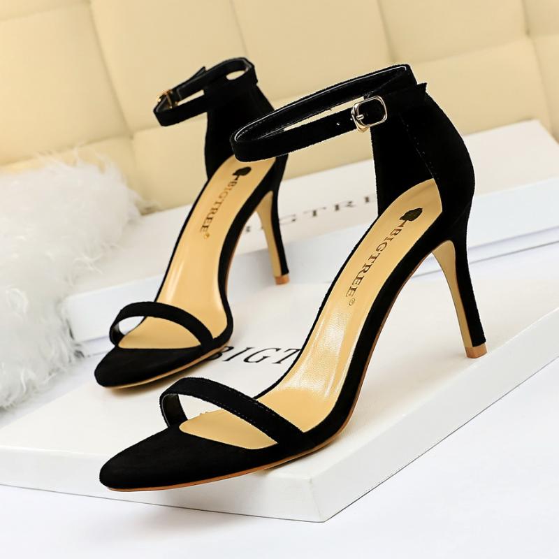 

Dress Shoes 2021 Euramerican Style Fashion Slim Stiletto Suede Peep Toe With Sexy Club Heel Sandals For Women 126-A9, Apricot 8cm