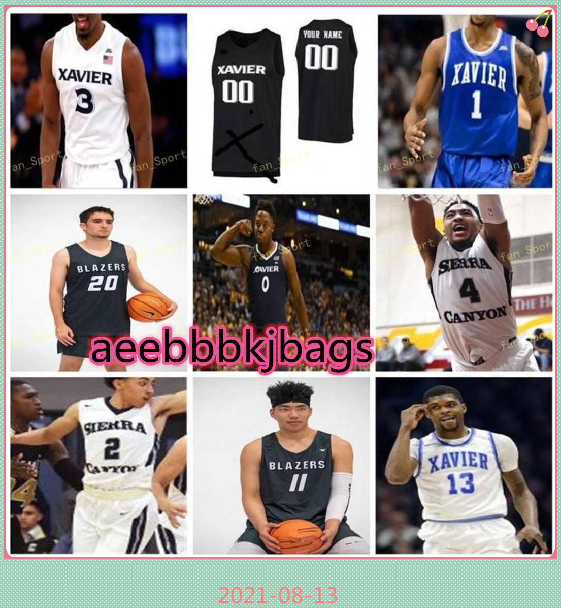 

NCAA College Xavier Musketeers Basketball Jersey 0 Daniel Ramsey Tyrique Jones 1 Paul Scruggs 10 Leighton Schrand Custom Stitched, As