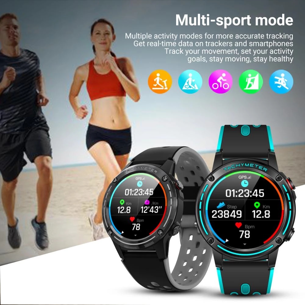 

Smart Watch Men Android ios Compatible Integrated GPS Strava Workout Route Bluetooth Call Smartwatch for Fitness Activity