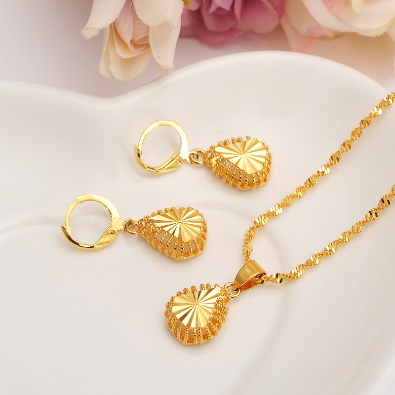Women Fashion High 3d Jewelry set Necklace Earrings Wedding sets Fine Gold G/F Africa/Arabia/Middle East gift-image-675711343