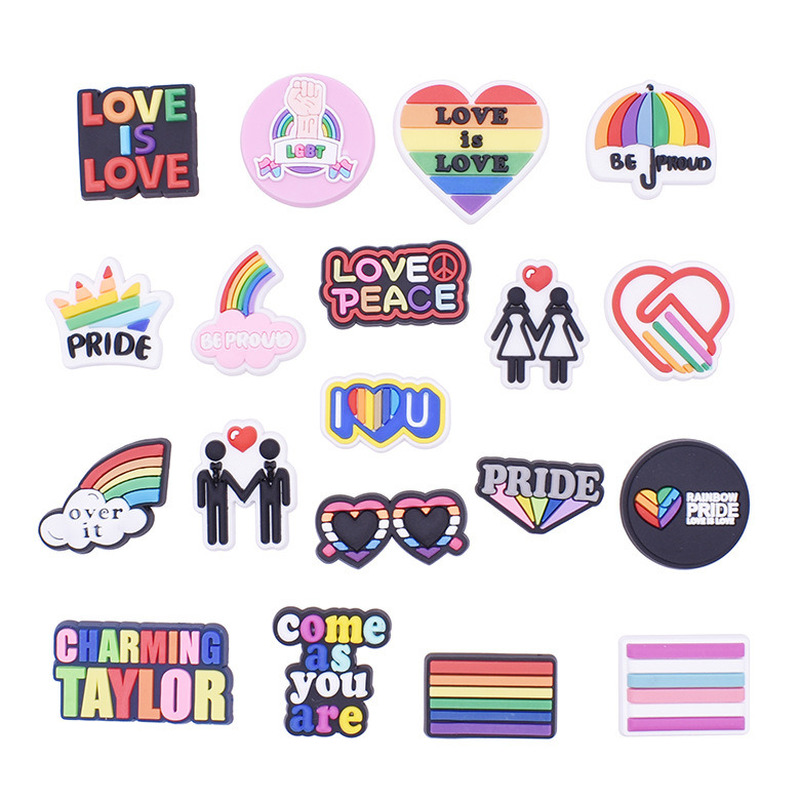 

Love Shoe Decoration Clog Charm Accessories Buckle for Croc Charms Bracelets Wristband Buttons Bithday Gift wholesale