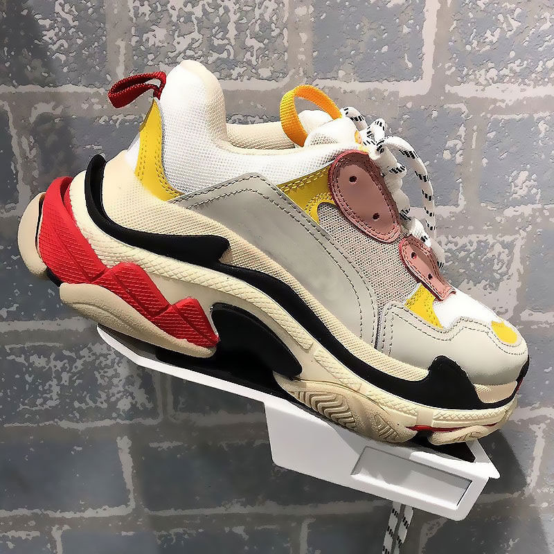 

Paris 17FW Fashion Women Shoes Dad Shoes Triple S 17FW Sneakers For Men Women Spring Chaussures Navy Blue Orange Daddy Shoes, Black