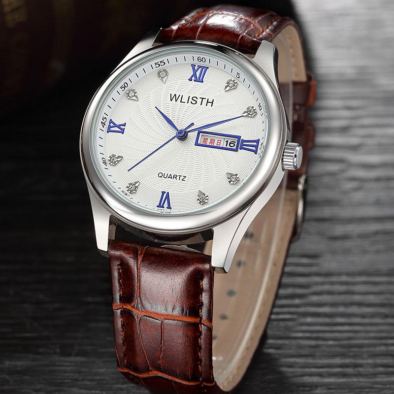 

Wristwatches WLlSTH Men's Watch Wallace Explosion Belt Steel Waterproof Business Fashion Quartz, P602-2